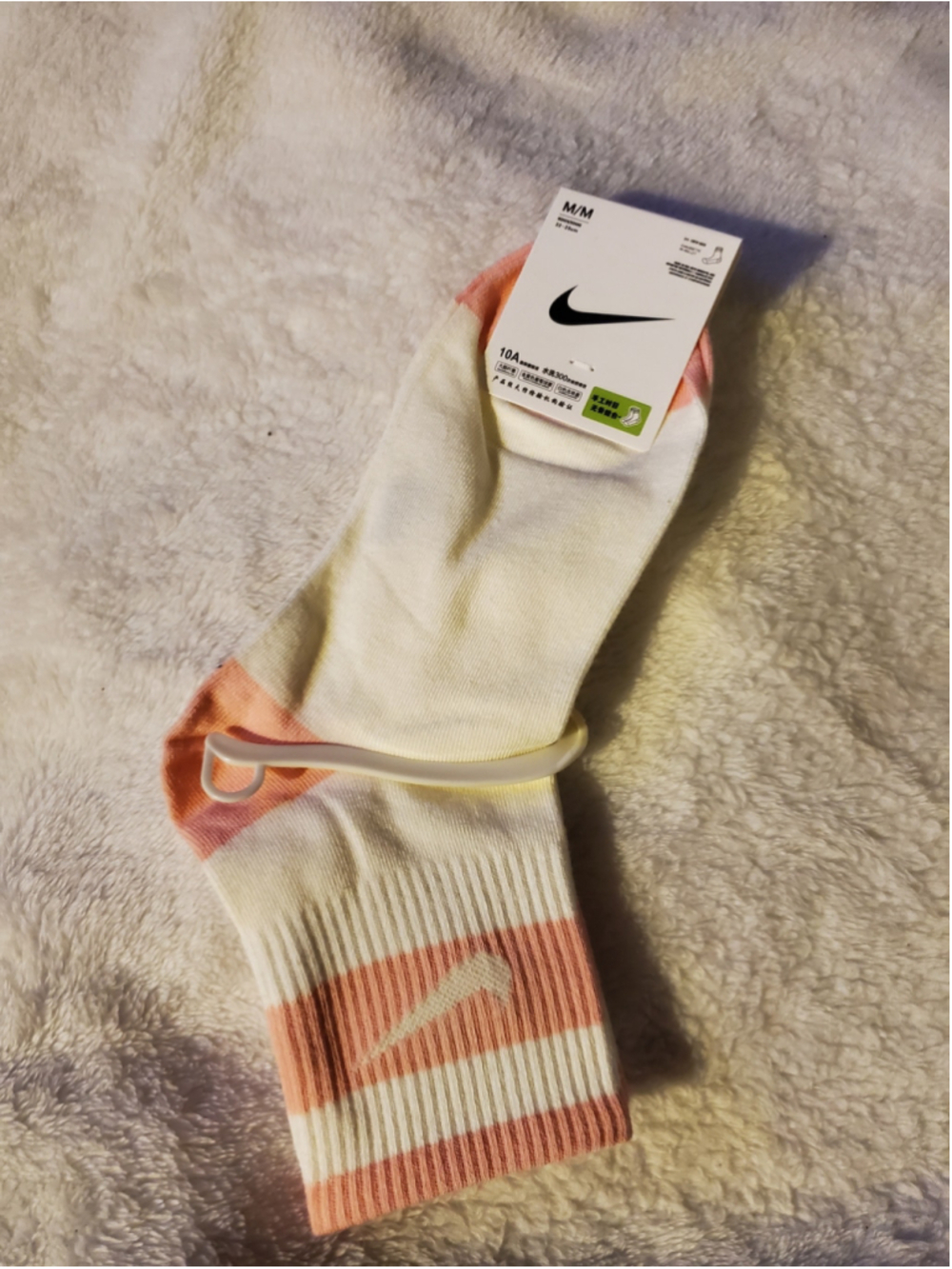 Pretty n Pink and Black too! Nike Crew Socks Women size 7-10 - Picture 6 of 7